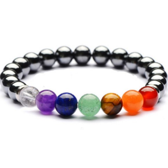Magnetic Hematite Bracelet,Gemstone bracelet,Multi Gemstones Beads Bracelet - Picture 1 of 1
